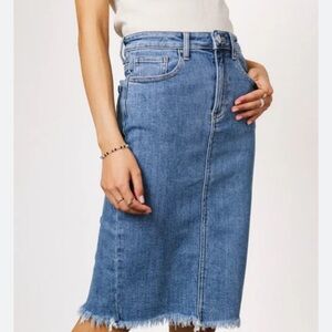 Bohme Frida Denim Midi Skirt Size L